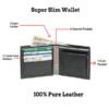 Gentleman Pure Leather Long Purse Boy Gray